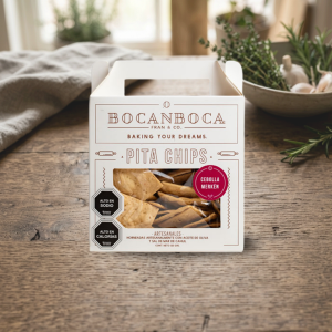 Pan crocante cebolla merkén 120 gramos chileno picante ahumado Bocanboca